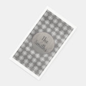 Grijze en witte schelpen servet (Hoek)