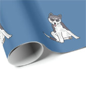 Grijze en witte Siberische parelpapier Cadeaupapier (Rol Hoek)