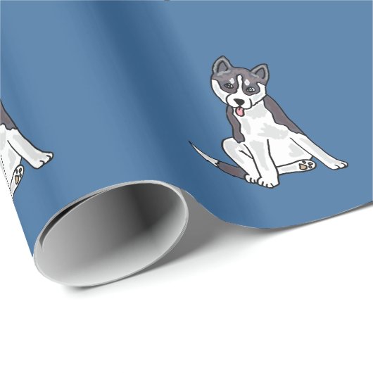 Grijze en witte Siberische parelpapier Cadeaupapier (Rol Hoek)