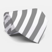 Grijze en witte snoepjes strepen stropdas (Opgerold)