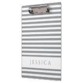 grijze en witte streep patroonnaam klembord (Links)