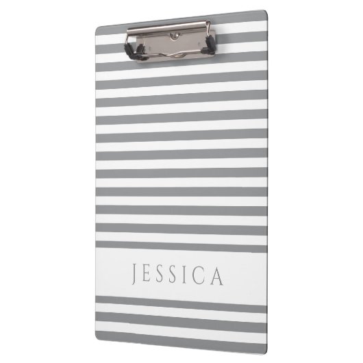grijze en witte streep patroonnaam klembord (Links)