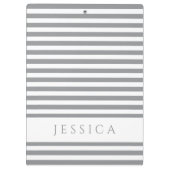 grijze en witte streep patroonnaam klembord (Achterkant)