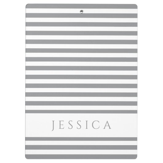 grijze en witte streep patroonnaam klembord (Achterkant)