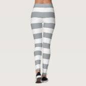 Grijze en witte strepen leggings (Achterkant)