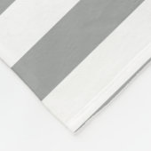 Grijze en witte strepen met kerneanchor fleece deken (Hoek)