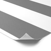 Grijze en witte strepen poster (Hoek)