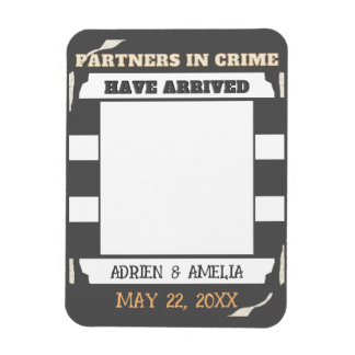 Grijze en witte strepen Twin Baby bekendmaking Magneet