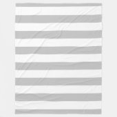 Grijze en witte stripper fleece deken (Voorkant)