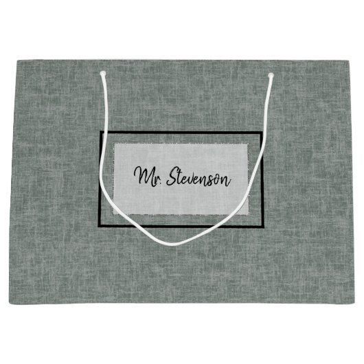 Grijze en witte textuur. Grote cadeautas (Voorkant)