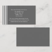 Grijze en witte trouwkaarten informatiekaartje (Voorkant / Achterkant)