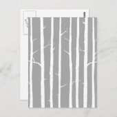 Grijze en witte vogelboom briefkaart (Voorkant / Achterkant)