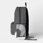 Grijze en witte wervelingen bedrukte rugzak (Rechts)