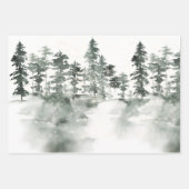 Grijze en witte winter gesorteerd inpakpapier vel (Voorkant)