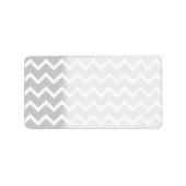 Grijze en witte zigzag Stripes. Etiket (Voorkant)
