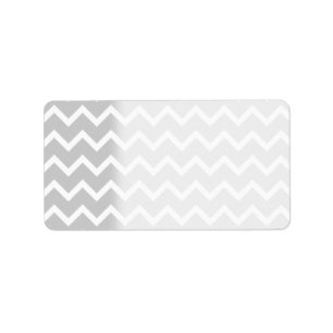 Grijze en witte zigzag Stripes. Etiket