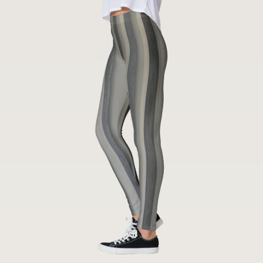 Grijze en zwarte aap monochromatische strips leggings (Links)