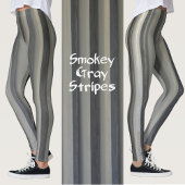 Grijze en zwarte aap monochromatische strips leggings