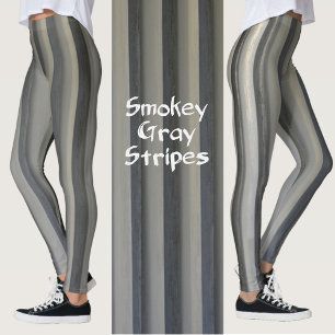 Grijze en zwarte aap monochromatische strips leggings