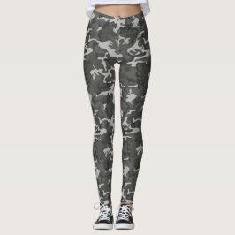 Grijze en zwarte Camo Tights Leggings