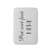 Grijze en zwarte grappige puinvoets hier badmat (Voorkant Verticaal)