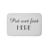 Grijze en zwarte grappige puinvoets hier badmat (Voorkant)