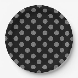 Grijze en zwarte haarpunten papieren bordje