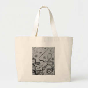 Grijze en zwarte neutraal kleuren grote tote bag