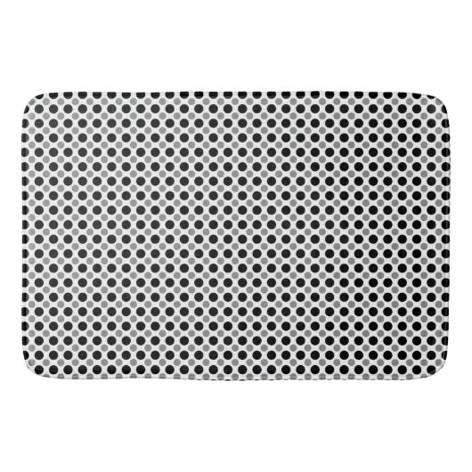 Grijze en zwarte poka Dots Badmat (Voorkant)