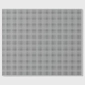 Grijze en zwarte poka Dots Cadeaupapier (Vlak)
