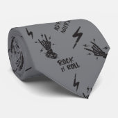  grijze en zwarte rokstenen stropdas (Opgerold)