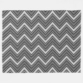 Grijze en zwarte schets fleece deken (Voorkant (Horizontaal))