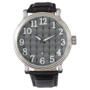 Grijze en zwarte ventilatoren horloge