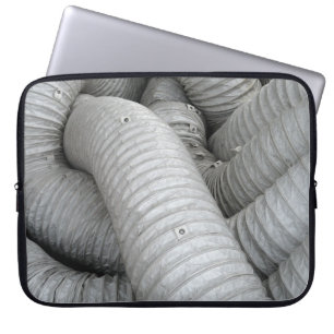 Grijze en zwarte wasbank laptop sleeve