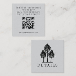 Grijze Esdoorn Bruiloft QR Informatiekaartje