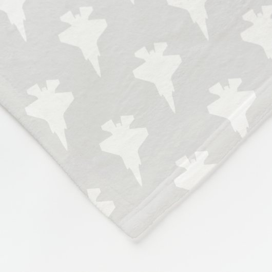 Grijze F-35 Jet Patterned Custom Squadron Patch Fleece Deken (Hoek)