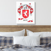 Grijze Familie Crest Canvas Afdruk (Insitu (Slaapkamer))