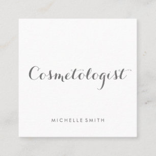 Grijze Fancy lettertypeminimiet Vierkante Visitekaartje