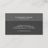 Grijze Faux lederen strepen Visitekaartje (Achterkant)