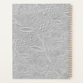 Grijze Floral reliëf look Planner (Achterkant)