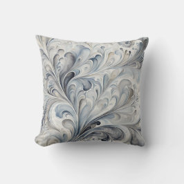 Grijze fractals kussen