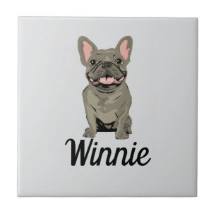 Grijze Franse Bulldog Tegeltje