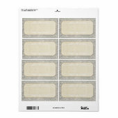 Grijze  Franse Regency Lace Weddings Etiket (Full Sheet)