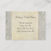 Grijze Franse Regency Lace Weddings Informatiekaartje (Achterkant)