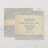 Grijze  Franse Regency Lace Weddings Kaart (Voorkant / Achterkant)