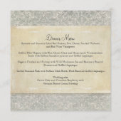 Grijze  Franse Regency Lace Weddings Menu (Voorkant)