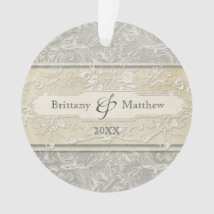 Grijze  Franse Regency Lace Weddings Ornament