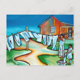 Grijze galerij: Was dag Briefkaart