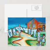 Grijze galerij: wasdag briefkaart (Voorkant / Achterkant)