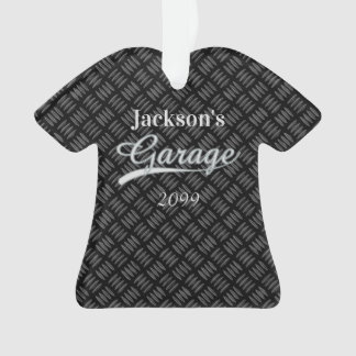 Grijze Garage T-shirt Vormige Versiering Ornament